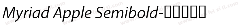 Myriad Apple Semibold字体转换